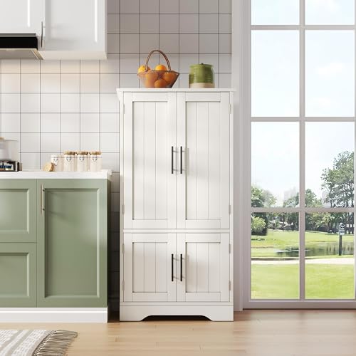 QXJVA Armario de cocina blanco de 120 cm,...