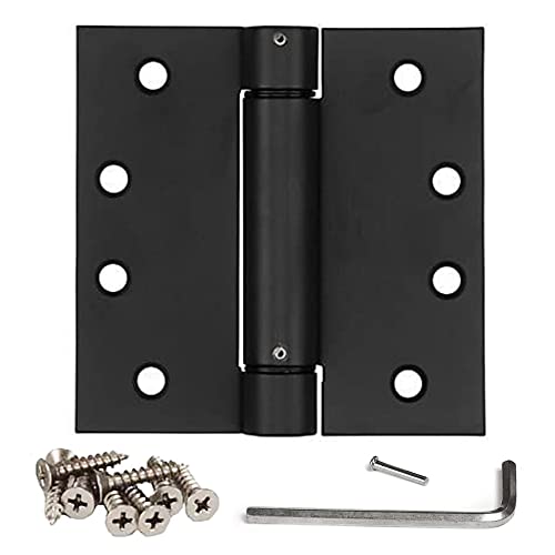 S. Parker Self Closing Slim Spring Hinges 4-1/2" X 4-1/2" For Medium And Heavyweight Metal Or Wood Doors In (Set Of 3 Hinges) (Oil Rubbed Bronze) #TOP1
