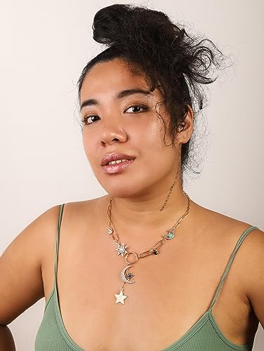 Sacina Gothic Boho Moon and Star Necklace, Star Jewelry, Charm Boho Necklace, Christmas Jewelry Gift For Women3