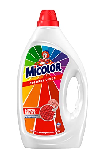 Micolor Gel Colores Vivos (35 lavados), detergente líquido para lavadora con tecnología recupera colores, jabón para ropa de color