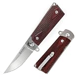 Cool Hand Heavy Duty EDC Folding Knife, Ball Bearing Survival Hunting Knives, 3.6" Drop Point D2 Steel Blade, 4.9'' Replaceable 1911 Wood Grip Handle, Liner Lock Mechanism, 1911FD-S