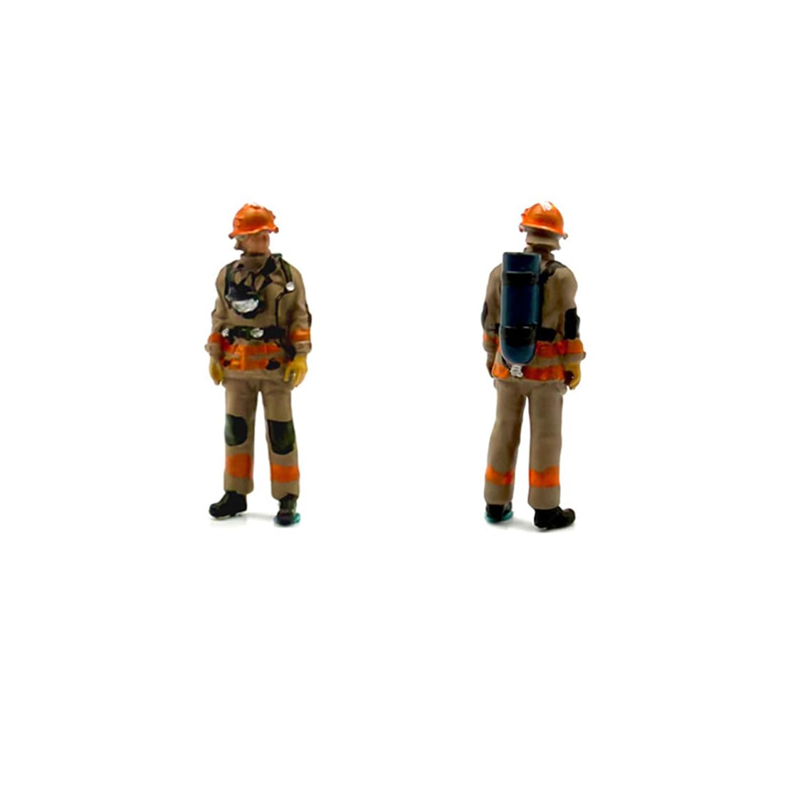 XKlemBauklode Speziell Feuerwehr Actionfiguren Modellbau im Maßstab 1:64, Miniaturleute Spur, Realistischen Figuren, Menschen Figuren Rollenspiele, Einsatzszene Diorama Landschaftsbau