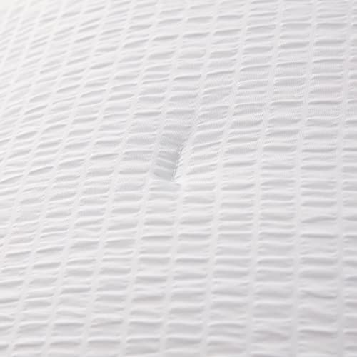 Hombys 3 Piece Seersucker Oversized King Comforter Set 120X120, Breathable White Soft Comforter Set, Lightweight Bedding Comforter Sets With Comforter For All Season #TOP4