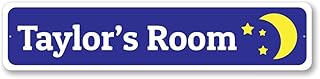 Kid Room Sign, Moon & Stars Sign, Kids Room Decor, Child Name Sign, Custom Kid Sign, Custom Aluminum Decor - 3