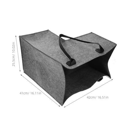 Cesta para escaleras en forma de L de fieltro resistente con asas para hogar 3