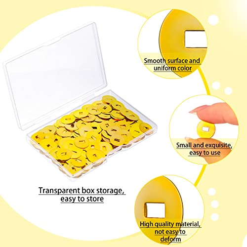 image for Demissle 500 Pcs Brass Washers Brads Paper Fastener Metal Brass Fasten