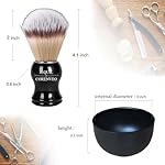 JEQUIL&CORENVEO Deluxe Shaving Kit for Men, 3 in 1 Shaving Set Includes Shaving Brush, Shaving Bowl, Razor & Brush Holder - Image 4