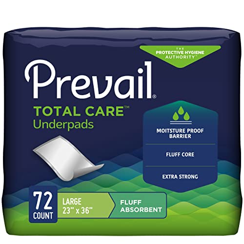 Prevail Incontinence Underpads - Unisex Disposable Underpads for Men & Women - Fluff Absorbent, 23