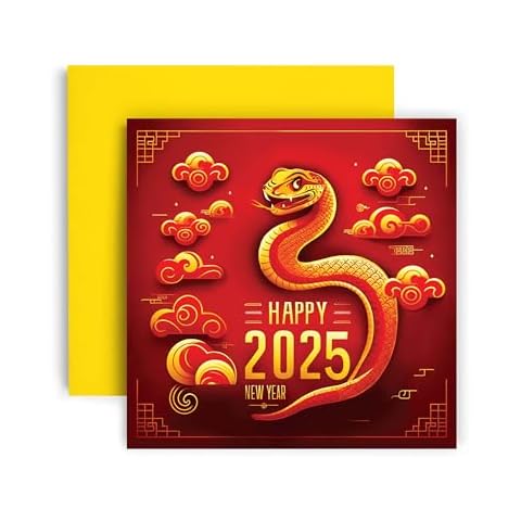 Huxters Chinese New Year Snake Greetings Card 2025 Cover