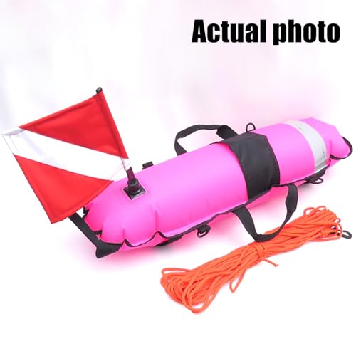 Bouée de plongée avec drapeau international et corde de sécurité pour apnée - 3