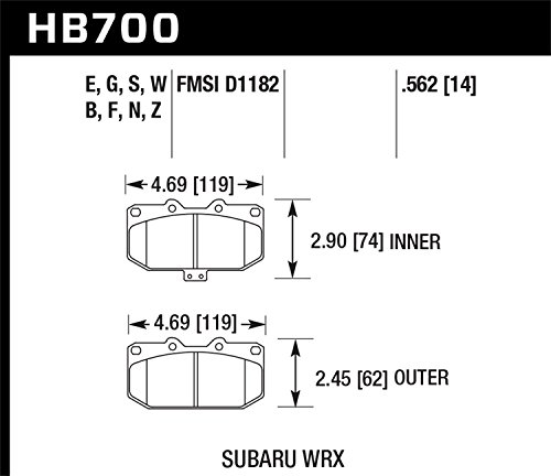 Image of Hawk Performance HB700E.562 Blue 9012 Motorsport Brake Pads