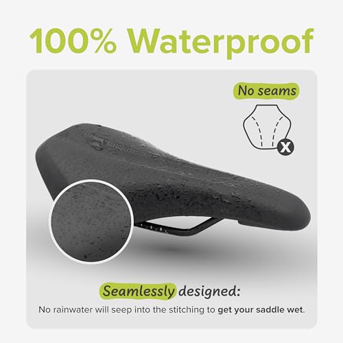 VELMIA Assento de bicicleta 100% à prova d'água com design ergonômico - Assentos de bicicleta para