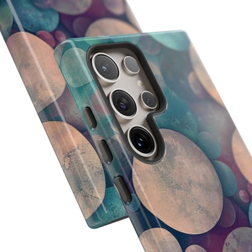 Coque rigide Samsung S24 Ultra protectrice motif cercles multicolores