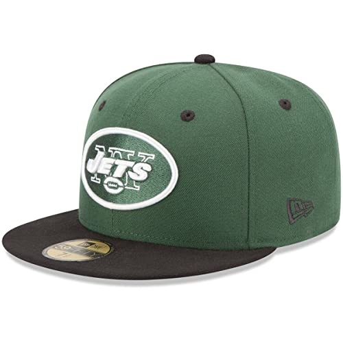 New Era NFL 59FIFTY 2-Tone Authentic Collection Fitted On Field Game Cap Hat (7 1/8, New York Jets Green)