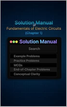 Solution Manual of Fundamentals of Electric Circuits (Chapter 1 ...