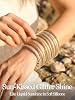 Alphatool Glitter Jelly Gold Bangles Bracelets for Women - Gold & Silver Soft Silicone Sparkling Fashion Jewelry for Ladies Girls Summer Holidays Beach Pool Parties #2