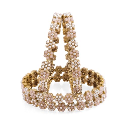Image of Rubans Gold Plated Pearl Beaded Bangles Jewellery Gift for Women & Girls | Ethnic Wedding Traditional Bridal