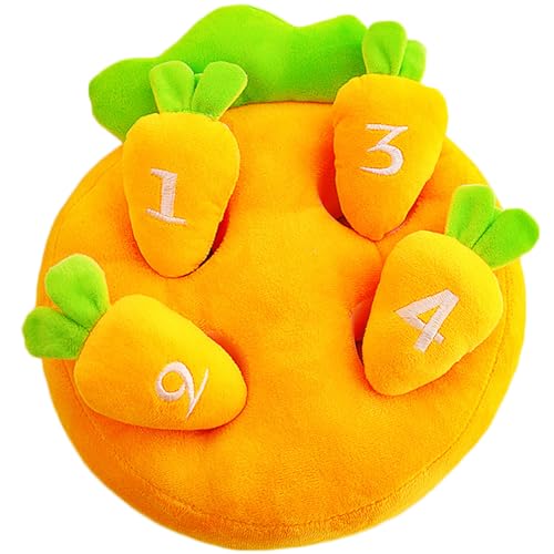 Silver & Style ペット ノーズワーク 犬 知育 おもちゃ おやつ隠し 噛む 玩具 ぬいぐるみ 食べ物 (にんじん)