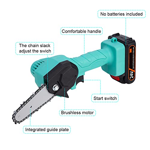 ZHANGTAOLF Mini -Kettensäge 4 Zoll schnurlos, 24 V/ 2AH -Batterieantriebssäge für AST -Beschneidung, tragbare… – Bild 7
