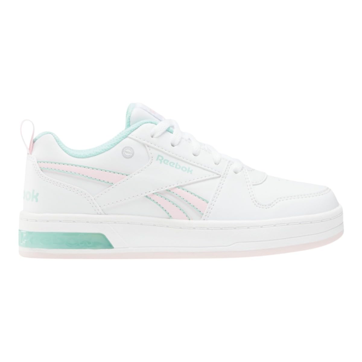 Reebok Girls' Royal Prime Step N' Flash Casual Shoes, Ftwrwhite Frostedberry Glitchaqua, 10 UK Child