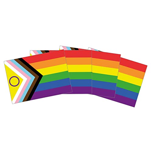 Inter-Pride Progress Sticker Paket (30, 50 oder 100 Stück) 7,4cm x 5,2cm Aufkleber