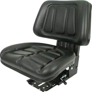 A & I Suspension Tractor Seat with Trapezoid Backrest - Black, Model Number T333BL