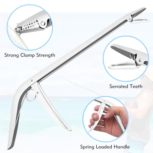 CdbC Fish Hook Remover Tool, Stainless Steel Fish Dehooker, Quick Removal Fishing Hook Fishing Extractor Fishing Gear Equipment 11-1/2 Inch