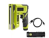 FVN51K Fits For RYOBI Lithium Cordless Craft 4-in-1 Stapler/Nailer Kit with 3.0 Ah Battery and Charging Cable