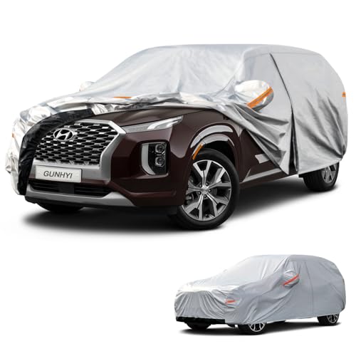 Image of GUNHYI 6 Layers SUV Car Cover Custom Fit Hyundai Palisade (2018-2026) Waterproof All Weather, Heavy Duty Outdoor Snow Sun Rain Uv Protection (Ships from US Warehouse, Delivery 3-8 Days)