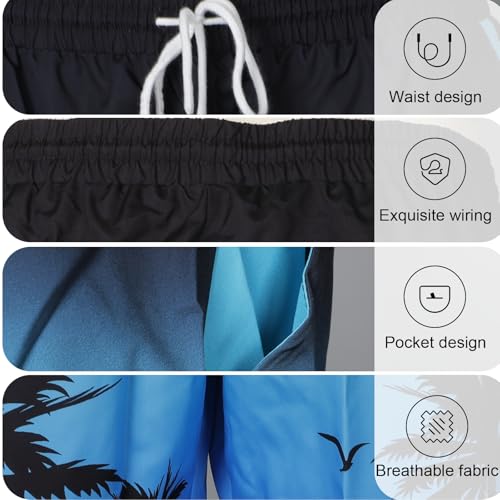 Mens Swim Trunks Quick Dry Beachwear Drawstring Waist Summer Vacation Water Sports Activities Lightweight Beach Shorts4