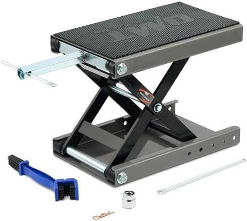 Orion Motor Tech Motorradheber Motorradhebebühne höhenverstellbarer 95-370mm Hebescheren-Mittelständer mit Kapazität von 500kg/1100 lbs Fahrradreparatur-Scherenheber für die Motorr