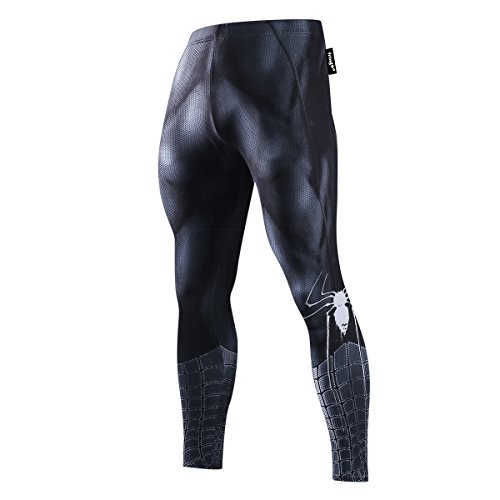 Leggings Uomo Body Armour Compressione &ndash; Strato Base Per Palestra, Fitness, Corsa &ndash; Taglia L, Nero