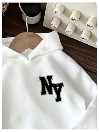 SHENHE Boy's Hoodie Pullover Graphic Bear Print Loose Fit Fleece Sweatshirt Preppy Clothes3