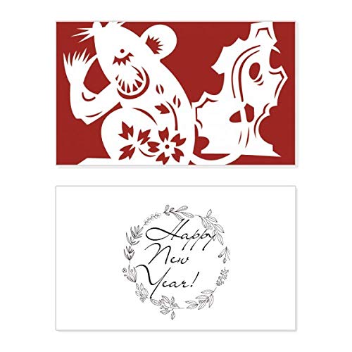 Tarjeta conmemorativa de Año de la Rata, amuleto del zodiaco de China y horóscopo chino tradicional