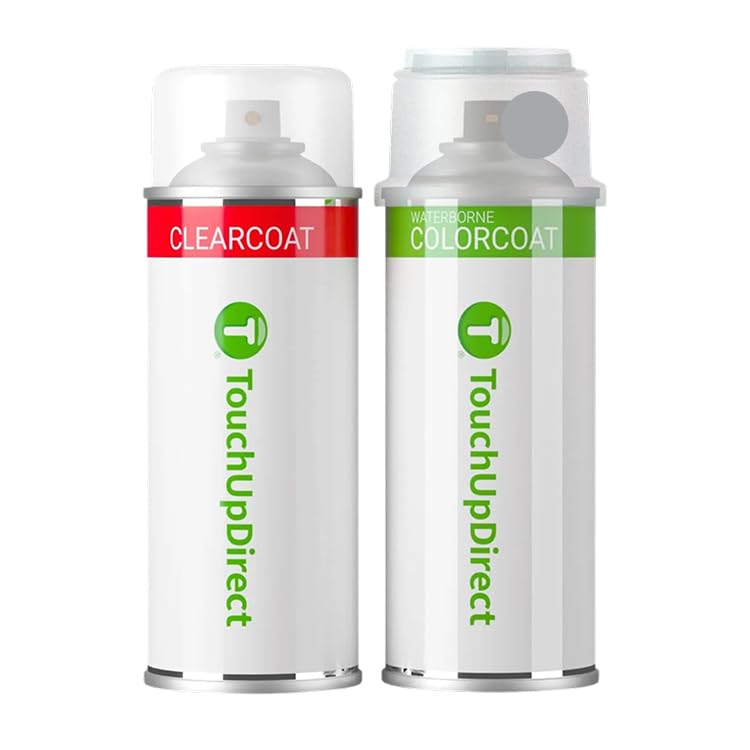 TouchUpDirect Car Paint Touch Up Spray Kit – Compatible with Honda NH-701M Galaxy Gray Metallic Exact Match Auto Paint Kit with Car Color Spray and Clearcoat, for Repainting or Scratch Repair, Essential Kit