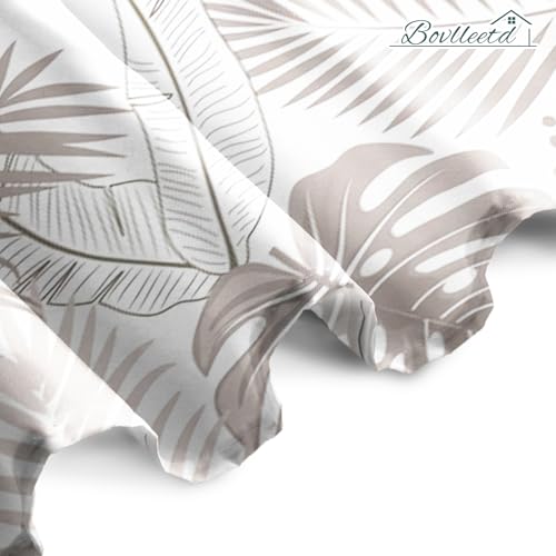 Bovlleetd 72x74inch Bohemian Bathroom Curtain Waterproof Abstract Art Shower Curtain Mid-Century Tropical Plant Shower Curtains Washable Bathtub Decorative Curtain with Hook - Image 3