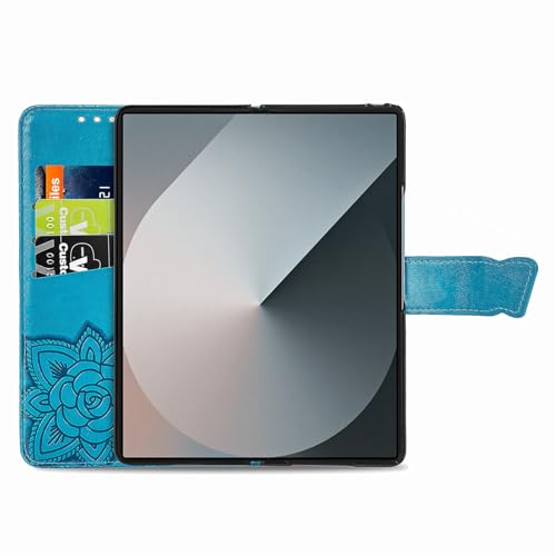 Housse Galaxy Z Fold 7 bleue avec support pour vos vidéos - 4