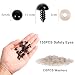 Vanblue Safety Eyes 260PCS 8mm Plastic Black Craft Eyes with Washers Teddy Bear Eyes for Amigurumi Stuffed Animals Crochet Toys Crafts Making Halloween Decorations