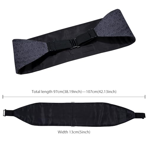 Image of Dubulle Mens Cummerbund and Bow Tie Set Paisley Floral Pretied Bowties for Men Pocket Square Cufflinks Wedding Business