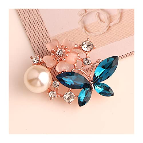 Broches pour femmes motif fleur papillon idée cadeau pour fête de dames