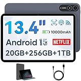 BNCF 13.4 inch Large Screen Tablet丨20GB+256GB丨10000mAh Battery丨Android 15丨Unisoc T615 Octa-Core丨1920x1200 FHD丨Widevine L1丨Bpad 13丨8MP+16MP Camera丨2.4G/5G WiFi+BT5.0+GPS 丨 Protective Case Included