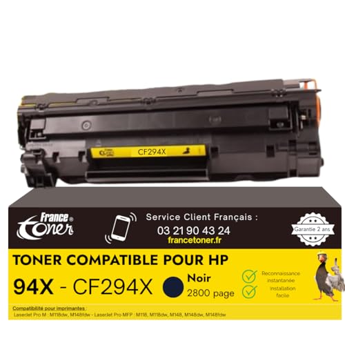 Toner CF294X compatible HP LaserJet Pro M148 pour imprimer sans traces