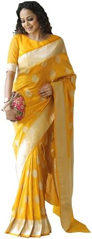 Sugathari Women's Banarasi Saree Pure Kanjivaram Silk Saree Soft new ladies 2025 Design Wear Pattu Sarees Latest Sadi Party Sari collections With Blouse Piece (San Pari-224)