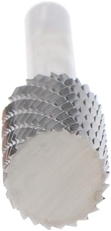 SpeTool Carbide Cutting Tool Rotary Burr Cylindrical with Flat Top 1/4 inch Shank, Double Cut, SA-5