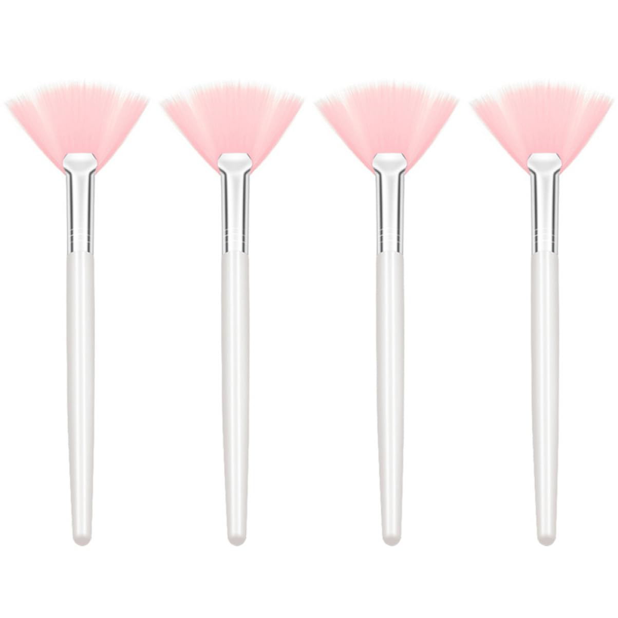 4pcs Fan Makeup Brushes Professional Facial Applicators for Powder Foundation Blush for Beauty Enthusiasts Design