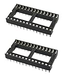 ic fassung arduino nano Ausgangsraster: 2.54 mm IC-Sockel IC-Fassung 28-polig DIP DIL28 2 Stück (0064)