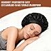 2Pcs Satin Hair Bonnets,Silk Bonnet for Sleeping, Soft Elastic Band Silk Sleep Cap, Hair Wrap for Women (Gold Black)
