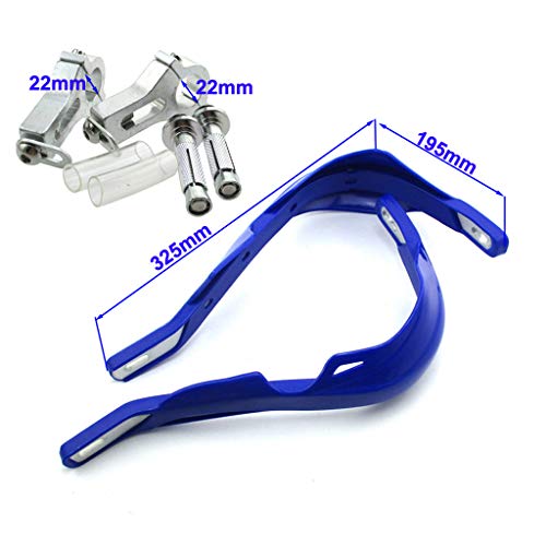 TC-Motor Handlebar Brush Bar Hand Guard Handguard Protector Throttle Grips for 7/8\" 22mm Handlebar Motorcycle Pit Dirt Bike Enduro ATV Quad Motocross Yamaha TTR SSR XR CRF (Blue)