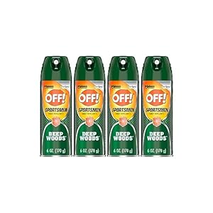 OFF! Deep Woods Sportsmen Insect Repellent Aerosol, Bug Spray Containing 30% Deet, Protects Against Mosquitoes, 6 Oz, 4 Count