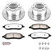 Power Stop K1799-36 Rear Z36 Truck & Tow Brake Kit, Carbon Fiber Ceramic Brake Pads and Drilled/Slotted Brake Rotors For Ford F-250 Super Duty, Ford F-350 Super Duty [Model Specific]